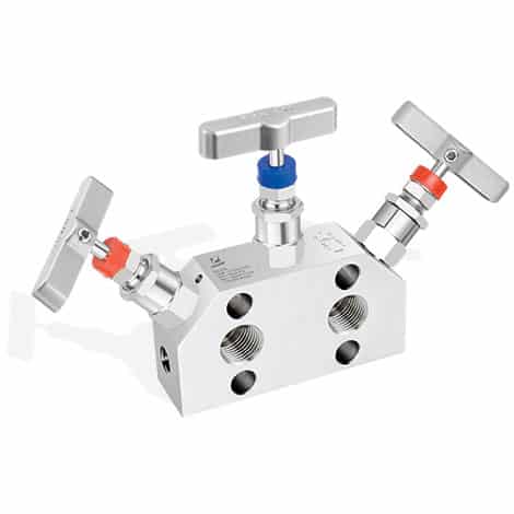 Manifold de 3 vias rosca x rosca direct mounting