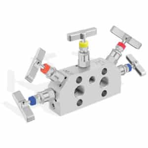 Manifold de 5 vias rosca x rosca direct mounting