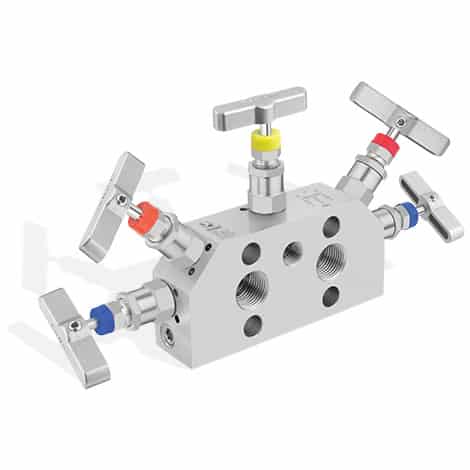 Manifold de 5 vias rosca x rosca direct mounting